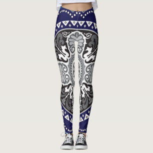 Leggings Design floral détaillé de l'Écharpe Paisley