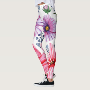 Leggings Design floral vibrant motif de légende filles femm