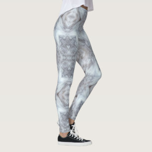 Leggings Design géométrique du loup de furie gris