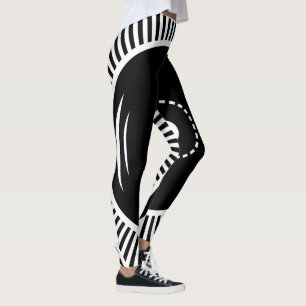 Leggings Design géométrique noir et blanc