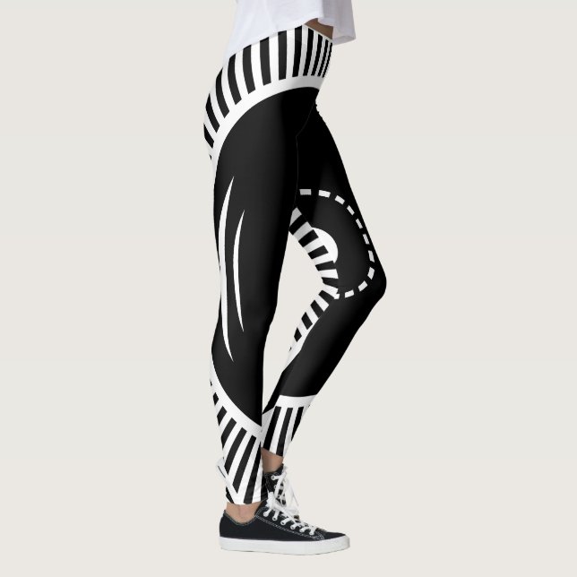 Leggings Design géométrique noir et blanc (Droite)