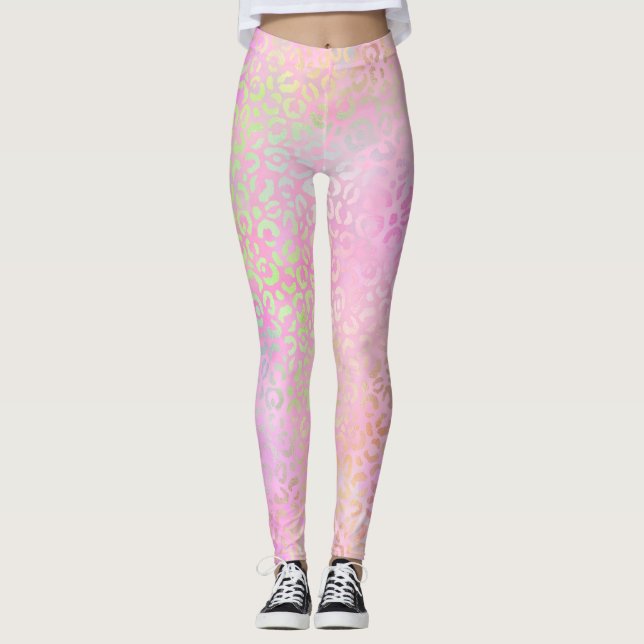 Leggings Design Iridescendant Leopard Series 1 (Devant)