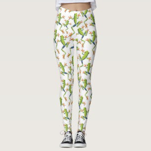 Leggings Design Motif de grenouilles à arbre vert