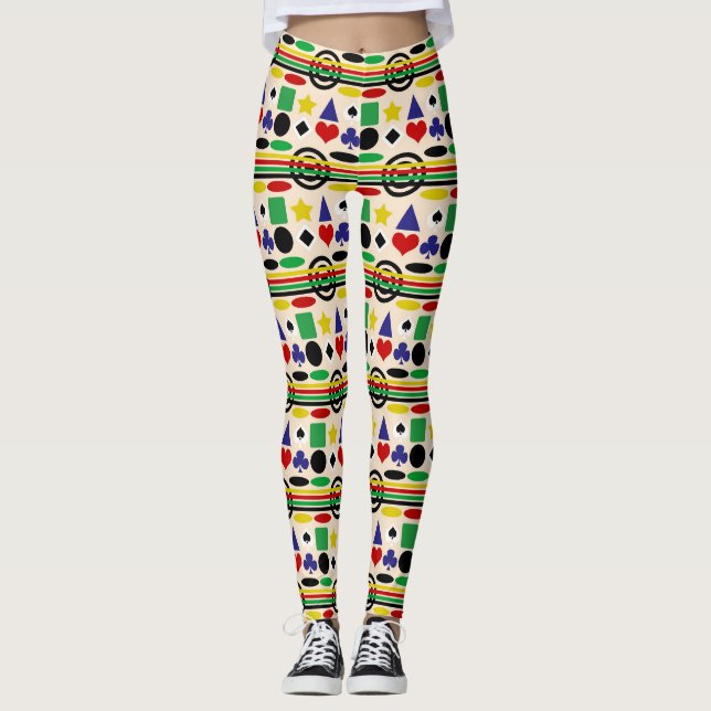 Leggings Design Motif nordique scandinave tribal (Devant)