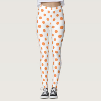 Leggings Design orange pointillé