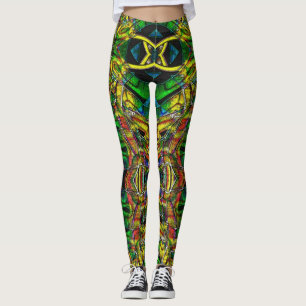 Leggings designs tribaux Abstraits, sculptés