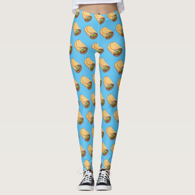 Leggings dessin animé de Burrito (Devant)