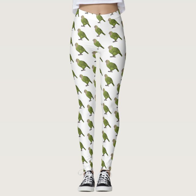 Leggings dessin animé d'oiseaux de Kakapo (Devant)
