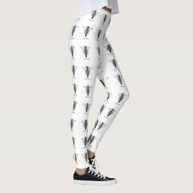 Leggings Dessin classique de l'illustration de Queen Bee (Droite)