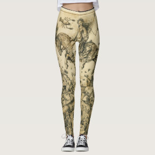 Leggings Dessin d'Astronomie noir blanc SUN & MOON