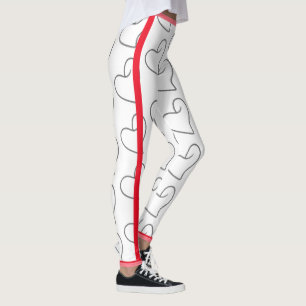 Leggings Dessin de forme de cœur élégant