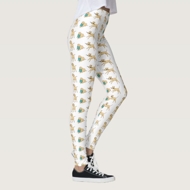 Leggings dessin de laboratoire jaune 2 (Droite)