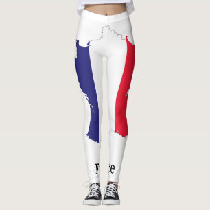 Leggings Dessin de souvenir de drapeau de la France sur une