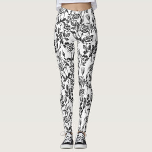 Leggings dessin rose
