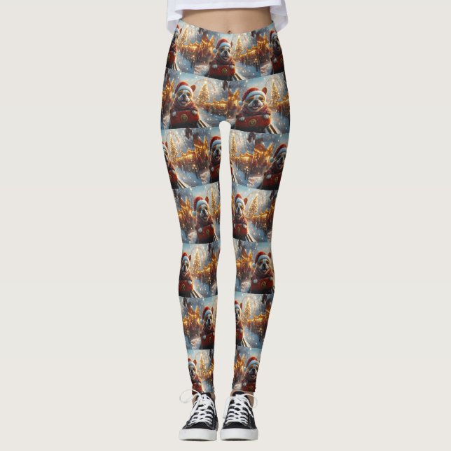 Leggings Dessous de verre à rouleaux pour chien Bull Terrie (Devant)