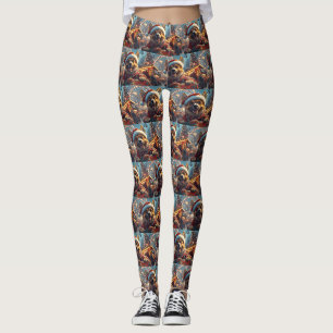 Leggings Dessous de verre roulette de chien Malinois belge 