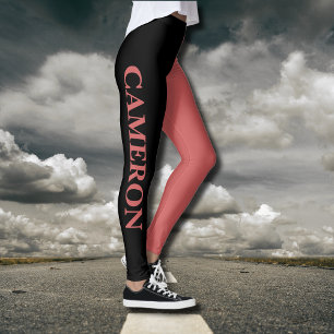 Leggings Deux couleurs tendance   Nom   Orange noir et roui