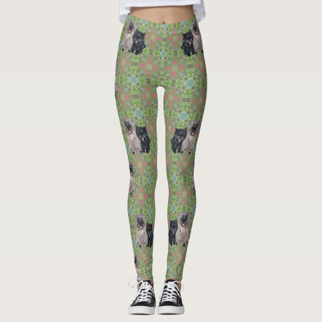 Leggings Deux petits terriers de Cairn (Devant)