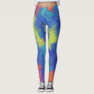 Leggings d'explosion de couleur