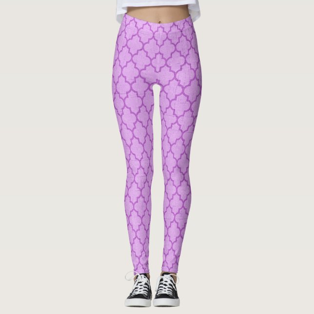 Leggings d'Halloween Motifs violets (Devant)