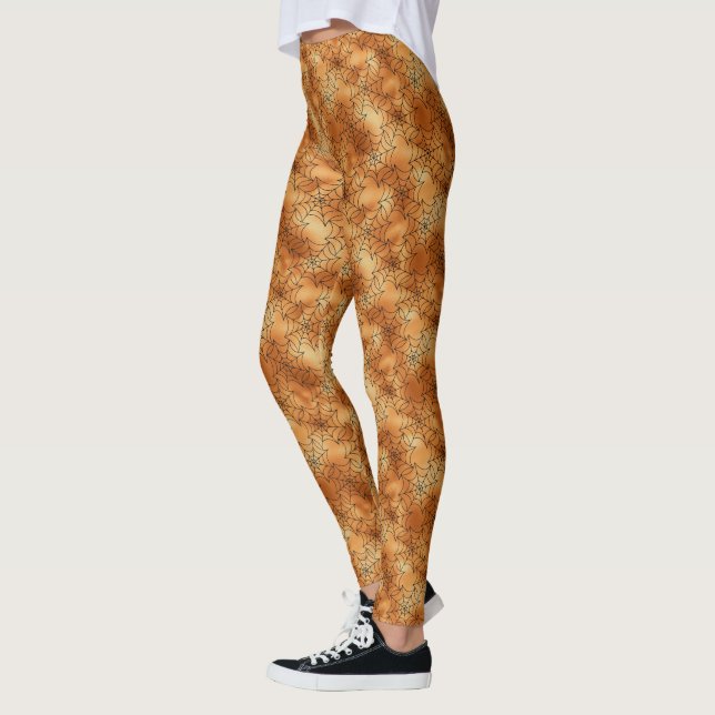 Leggings d'Halloween noir et cuivre (Gauche)