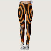 Leggings d'Halloween orange et noir
