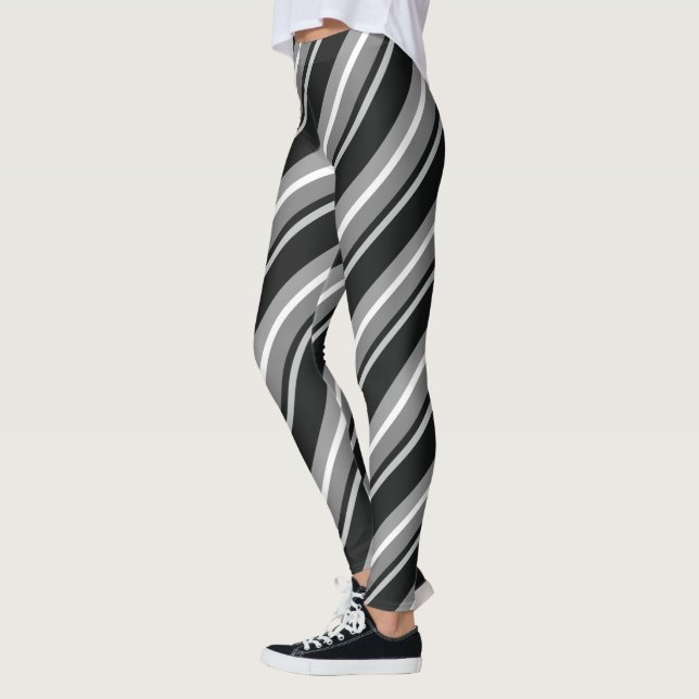 Leggings Diagonal Grandes Noires (Gauche)