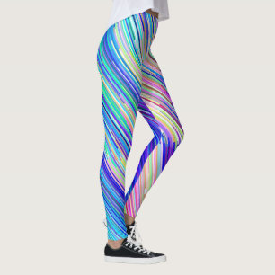 Leggings Diagonales multicolores colorées