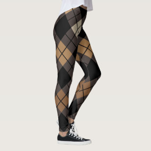 Leggings Diamant beige noir à la mode de harlequin à moti