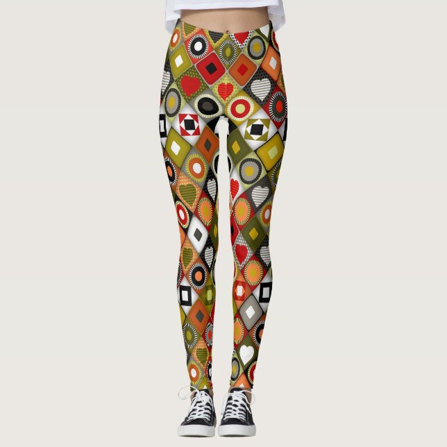 Leggings diamant festif de la parava (Devant)