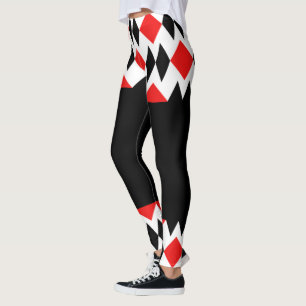 Leggings Diamants et noir uni