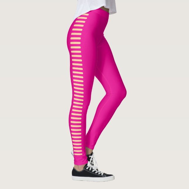 Leggings d'illusion rose chaud (Droite)