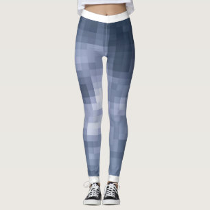 Leggings d'impression bleu numérique