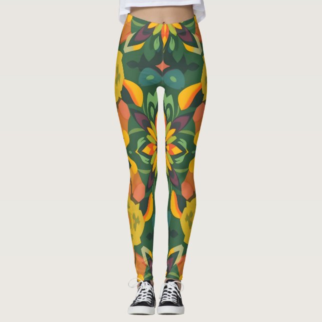 Leggings d'impression numérique dynamiques - Organ (Devant)