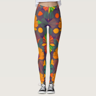 Leggings d'impression numérique vibrants - Décor c