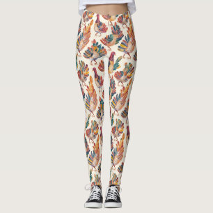 Leggings Dindon Aquarelle Fantaisiste – Action de Grâce d'A