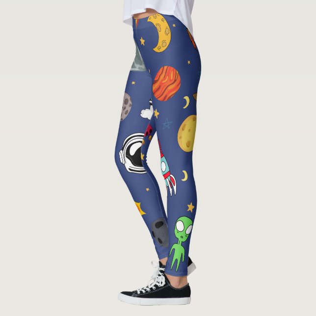 Leggings d'invasion d'espace couleur complète (Gauche)