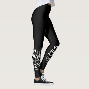 Leggings Dis Oui Aux Nouvelles Expériences (Texte Blanc)