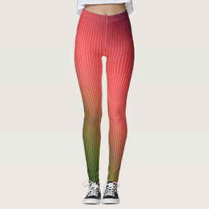 Leggings Divisé, rouge, vert, dégradé  