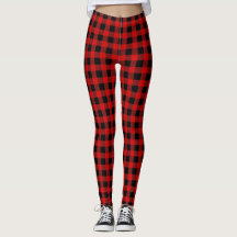 do-it-yourself BG Bright Red Black Buffalo Plaid T
