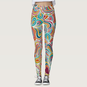 Leggings Doodle abstrait