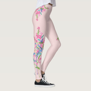 Leggings Doodle de printemps botanique Floral