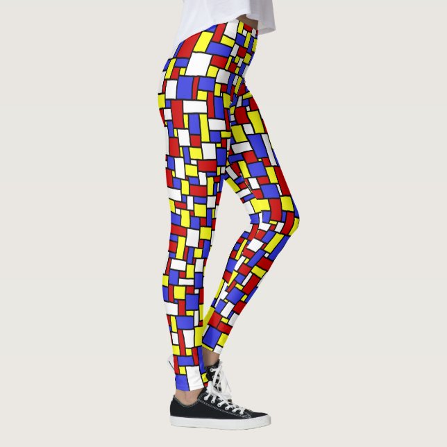 Leggings Doodle inspiré par Mondrian (Droite)