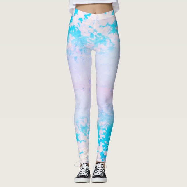 Leggings Douceur naturelle, nuages de cirrus doux (Devant)