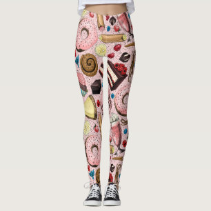 Leggings Douceurs sur rose