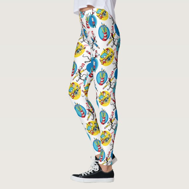 Leggings Dr Seuss | Caractères avec Motif de crayons (Gauche)