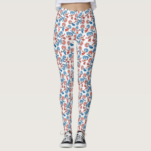 Leggings Dr. Seuss Chose Une Chose Deux Motif Drapeau Amé