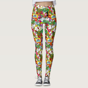 Leggings Dr Seuss   Motif coloré Grinch