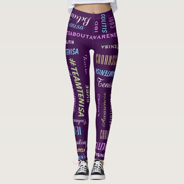 Leggings Draft 3 Inspirational Motivational #TeamTenisa (Devant)