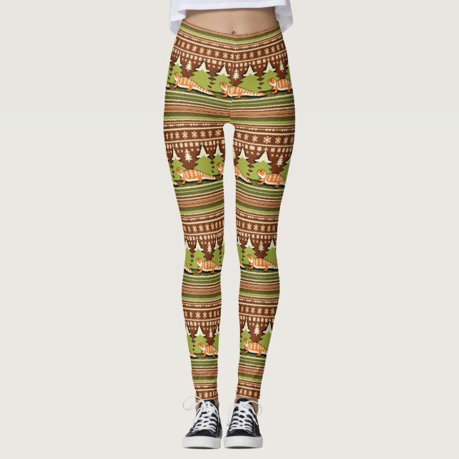 Leggings Dragon à oreilles Villette Sweater de Noël (Devant)